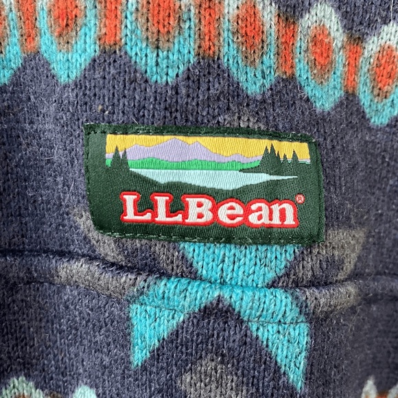 L.L. Bean Blue Patterned Jacket - Picture 4 of 5